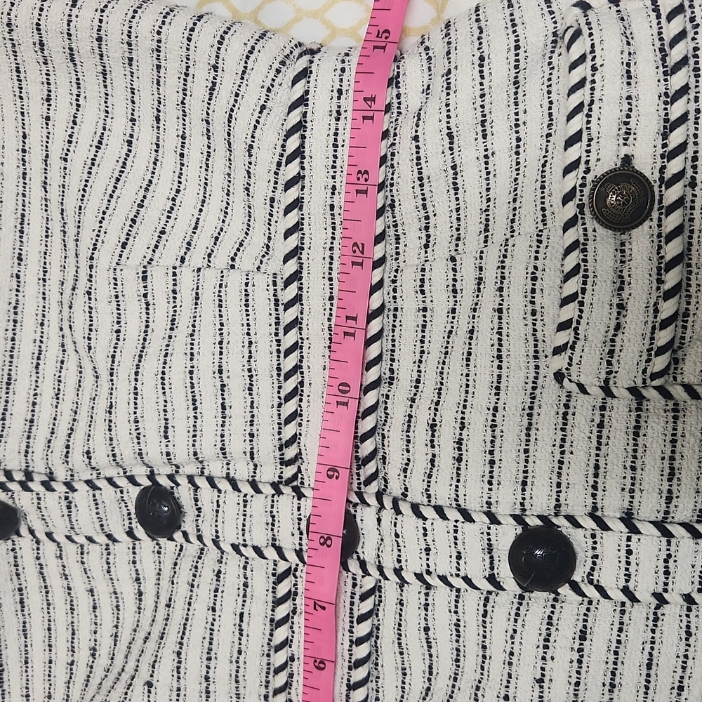 Veronica Beard Striped Sleeveless Button-Down Dress, Size 8 - Picture 10 of 11